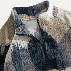 Veste élégante à fermeture éclair Qtr pour hommes pull athlétique à la mode avec coupe confortable pour une utilisation quotidienne décontractée veste d'hiver - Product Image 3