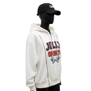 Women <b>Zipper</b> <b>Hoodie</b> Premium Brushed Fleece Fabric GSM <b>Red</b> Blue Color Block Panels Custom Sublimation Logo Basics <b>Zipper</b> <b>Hoodie</b> - Product Image 4