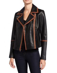 แจ็กเก็ตหนังของผู้หญิงแจ็กเก็ตหนังสำหรับใส่ในฤดูหนาว - Product Image 4