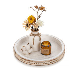 Vajilla al por mayor bandeja para servir comida bandeja moderna de forma cuadrada bandeja de metal de madera con asa en relieve para la mejor venta - Product Image 6