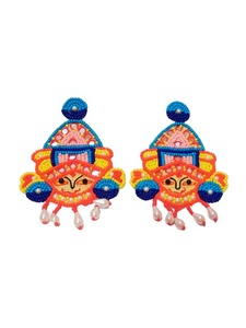 Pendientes bordados en blanco y amarillo de los mejores estilos, la mejor joyería, pendientes de cuentas de moda multicolor para mujeres y niñas para regalos, pendientes - Product Image 5