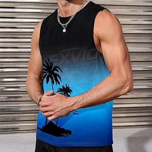 Débardeur personnalisé avec impression sérigraphique pour homme, vêtement décontracté d'été, débardeur sans manches avec impression sérigraphique - Product Image 4