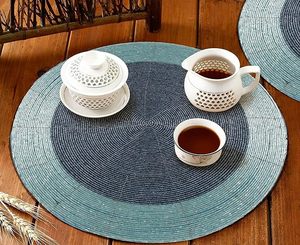 High Quality Circular Shaped Decorative Glass <b>Beads</b> Unique Handcrafted <b>Placemat</b> Design for Weddings Birthday Parties Mat & Pads - Product Image 2