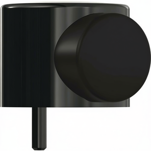 HEWI 615 90 Deep Black Floor Door Buffer 52 mm with 42.5 mm Height <b>Draft</b> <b>Stopper</b> and Dowel Mounting - Product Image 3