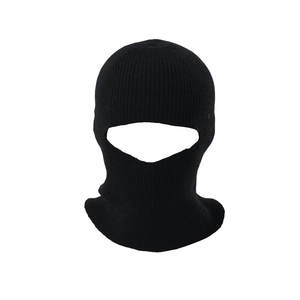 Masque de ski en tricot 100% acrylique personnalisé, un trou, couleur unie, chaud, plus doux, masque de balaclava uni pour homme et femme, livraison DDP - Product Image 1