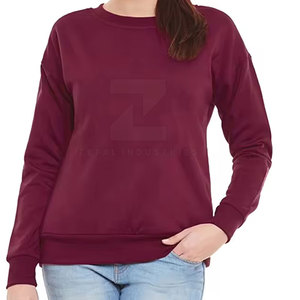 Pull d'hiver de style simple pour femmes coupe ajustée 100% coton sweat-shirt respirant avec logo avant 2025 meilleur design - Product Image 1