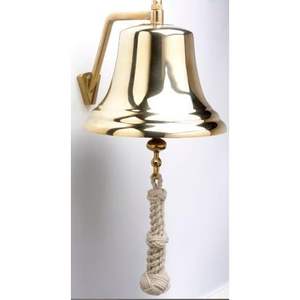 Handmade Cotton Nautical Bell Rope Heavy-Duty Brass Shackle Handwoven Coastal Design for Ship Wall-Made in India - Product Image 1