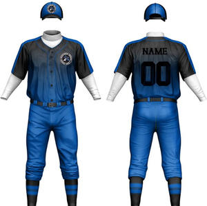Uniformes de Béisbol y Sóftbol Personalizados Transpirables con Bordado, 100% Poliéster Antibacteriano, Conjuntos Completos - Product Image 1