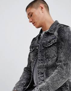 Nouvelle Veste en Jean Classique pour Homme 2026, Style Délavé à l'Acide, Col Boutonné, Poches, Noir, Grande Taille, Rembourrée, Automne - Product Image 3