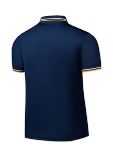 High Quality Eco-Friendly Knitted Solid Casual Mens Vintage Golf Shirts Short Sleeve Anti Wrinkle Low Price Wholesale - Product Image 5