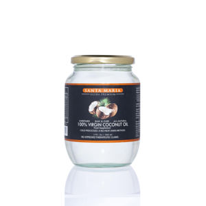 Huile de Coco Vierge Pressée à Froid Biologique Santa Maria 500ML - Product Image 1