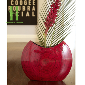 Vase de décoration de table fait à la main en bambou de haute spécification emballage personnalisé Design moderne pour la décoration de la maison fabriqué à partir du Vietnam - Product Image 2