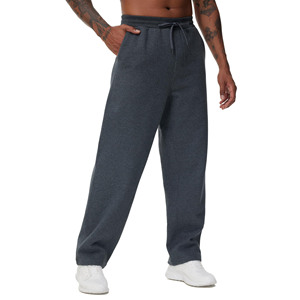 Men's Thickened Casual Autumn Eco-Friendly Breathable Waterproof Multi-Pocket Sweatpants Solid Zipper Fly Mid Waist <b>Canvas</b> Flat - Product Image 2