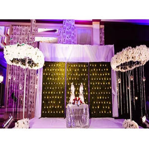 Attractive Wedding <b>Backdrop</b> Stage Decoration Wedding Stage Candle Back-walls Indian Wedding Candle Metal <b>Stand</b> - Product Image 4
