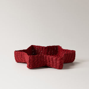 Plateau Étoile en Jonc de Mer Tressé à la Main Élégant, Décoration en Osier de Haute Qualité pour Noël, Vente en Gros Usine OEM ODM - Product Image 1