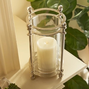Fabricant en gros, bougeoir en verre en acier inoxydable artisanal avec finition nickel utilisé pour la décoration intérieure de la foudre - Product Image 4