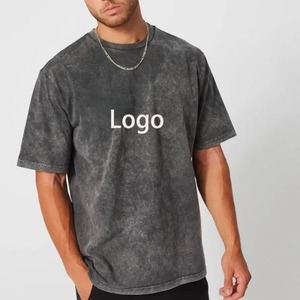 Camiseta de cuello redondo de gran tamaño para hombre, camiseta de manga corta informal de verano con lavado ácido Premium, moda para exteriores, uso diario - Product Image 6