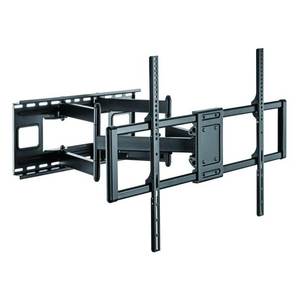 Support mural TV/moniteur robuste ICA PLB 189B noir à mouvement complet VESA 900 x 600 pour murs jusqu'à 120 kg (Crochets et rails) - Product Image 1