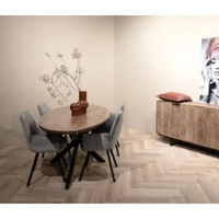 Meilleur Nouveau Ensemble de Table à Manger Pliante Carrée en Bois Massif, Hauteur Réglable, Écologique, Durable, Moderne, pour Hôtels et Centres Commerciaux