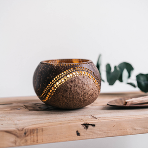 Porte-bougie en coque de noix de coco tendance, nouveau design pour décorer la maison, chandelle avec Logo personnalisé et emballage - Product Image 4