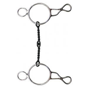 Apto Enterprises Mors Wonder Bit en acier inoxydable 5 pouces, acier bleu, bouche torsadée, modèle AE-12313, pour le contrôle équestre - Product Image 2