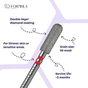 หัวเจียรเพชรทรงกระบอกกลม ความแม่นยำสูง ขนาด 4.0 มม. สีแดง - Product Image 2