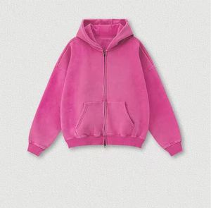 2024 grande taille Logo personnalisé hommes sweat à capuche zippé sweat à capuche surdimensionné conception brodée impression numérique hiver Essentials - Product Image 2