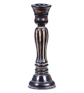 Wood <b>Candle</b> Holders <b>Set</b> of 1 Decorative Wooden Tea Light Stands for Home Decor Living Room Table Finish Color - Brown - Product Image 2