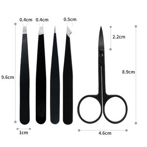 Wholesale Professional Anti-Static Eyebrow Eyelash Tweezers <b>Set</b> Custom Makeup <b>Tools</b> with Precision Stainless Steel Beauty <b>Tool</b> - Product Image 2