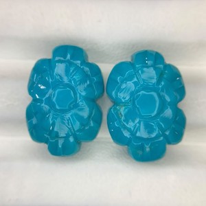 Arizona naturel Turquoise fait à la main fantaisie ovale coupe changement de couleur moghol Art sculpture bricolage bijoux en vrac utilise Artisan - Product Image 1