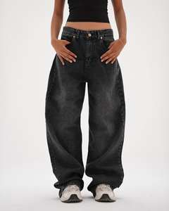 100% Premium Quality Cotton Baggy Style Denim Pant Custom Logo Streetwear Loose Fit <b>Embroidered</b> <b>Jeans</b> Wholesale OEM Service - Product Image 6