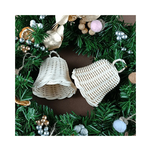 <b>Christmas</b> Decor Rattan Bell Wicker Ornament Gift <b>Box</b> Hanging Craft Rattan Bell Tree Decoration Handmade Home Party Supplies - Product Image 3