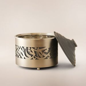 Casserole de conception du Moyen-Orient pour le Ramadan Chauffe-plats en métal spécial avec support de casserole arabe Pot chaud de buffet en acier inoxydable - Product Image 1