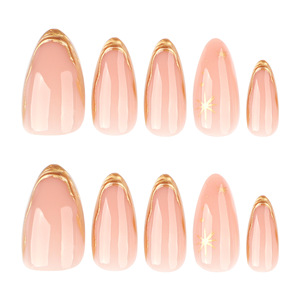 Ensemble de <span class=keywords><strong>faux</strong></span> <span class=keywords><strong>ongles</strong></span> en <span class=keywords><strong>gel</strong></span> semi-durci pré-collés réutilisables en gros, matériau ABS, design en amande, <span class=keywords><strong>faux</strong></span> <span class=keywords><strong>ongles</strong></span> à presser <span class=keywords><strong>pour</strong></span> les doigts - Product Image 4