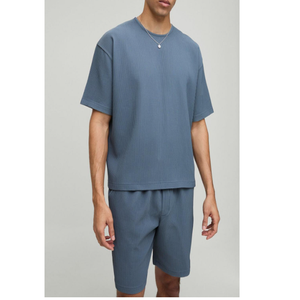 ชุดกีฬาสองชิ้นกางเกงขาสั้นระบายอากาศได้ดีสำหรับออกกำลังกายในช่วงฤดูร้อนมีหลายสีให้เลือก - Product Image 4