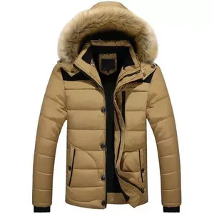 High Quality Full Zip Embroider Logo Fitted Waterproof Winter Softshell Custom Sport Team Puffer Jacket <b>Men</b> Plus Size Jacket - Product Image 1