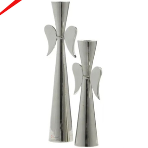 Nouvelle arrivée argent fini métal acier inoxydable angle look bougeoir pour hôtel restaurant et bar - Product Image 1
