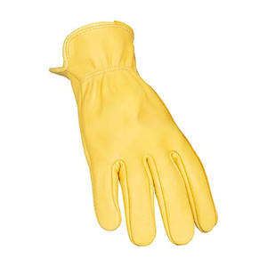Gants de conducteur à manchette roulée en cuir sans doublure en peau de daim de haute qualité Gants de jardinage ménagers doux et confortables - Product Image 2