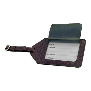 Etiquette de bagage en cuir PU personnalisée avec logo en relief sublimé Idée cadeau de bagage de voyage en cuir véritable - Product Image 4