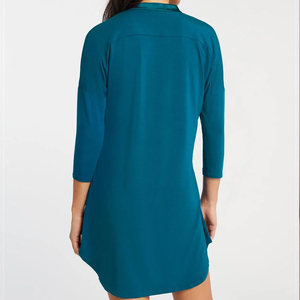 Camicie da <span class=keywords><strong>Notte</strong></span> a Maniche Lunghe per Donne, Camicie da <span class=keywords><strong>Notte</strong></span> con Bottoni in Jersey Modal, Abbigliamento da <span class=keywords><strong>Notte</strong></span> Organico per Donne - Product Image 4