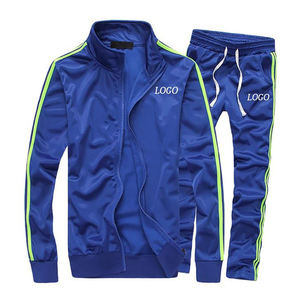 ชุดวอร์มมีซิปสำหรับผู้ชายชุดเล่นกีฬาสไตล์แถบยาวแต่งสีตามสั่งโลโก้ตามสั่งโดย viky Industries - Product Image 1