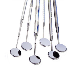 Poignée dentaire personnalisée en acier inoxydable Matériau personnalisé en plastique ou en acier inoxydable Prix bon marché Miroir buccal dentaire de qualité supérieure - Product Image 1