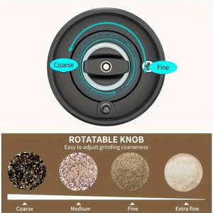 ¡Hola! Juego de Molinillos de Especias Eléctricos Portátiles, 1/2 Piezas, Negros, con Batería No Recargable, Cámara de Plástico Transparente, Molinillo de Sal y Pimienta - Product Image 5