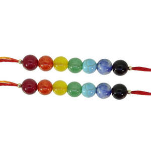 Pulseras y Brazaletes de Cristal Arihant Gems Jewels con 7 Chakras para Sanación Energética, Gemas Astrológicas Certificadas, Rakhi para Hermano - Product Image 1