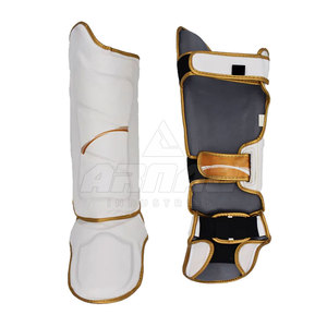 Espinillera suave con protección en el empeine para boxeo o artes marciales, espinillera de boxeo con sujeción de gancho y bucle - Product Image 2