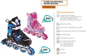 Patins à roulettes en ligne réglables en aluminium pour l'entraînement en extérieur, 5 tailles, pour l'UE et les États-Unis - Product Image 3