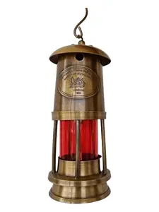 Oil Lamp Antique Brass Finish Solid Brass Minor Lamp Nautical Ship Lantern Maritime Boat Light Home Decorative