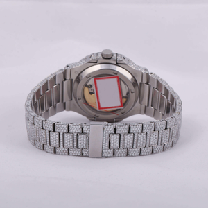 นาฬิกากลไกเพชรคุณภาพสูง VVS Moissanite สำหรับผู้ชายหรูหราสไตล์ฮิปฮอปสไตล์ไอซ์เอาท์แฟชั่นใหม่ - Product Image 5