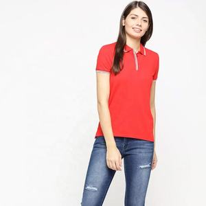 Mayorista personalizado Etiqueta privada Mujeres Algodón transpirable para Polos Patrón sólido Casual Al Aire Libre Camisetas a medida - Product Image 5