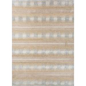 พรมขนสัตว์ถักมือลายทางคลาสสิกทรงสี่เหลี่ยมผืนผ้าขนาดใหญ่ ยี่ห้อ Blythe Ivory รุ่น AKWN-1004 ผลิตด้วยเทคนิคการทอแบบแบนด้วยมือ ดีไซน์แบบนามธรรม รุ่นใหม่ - Product Image 4